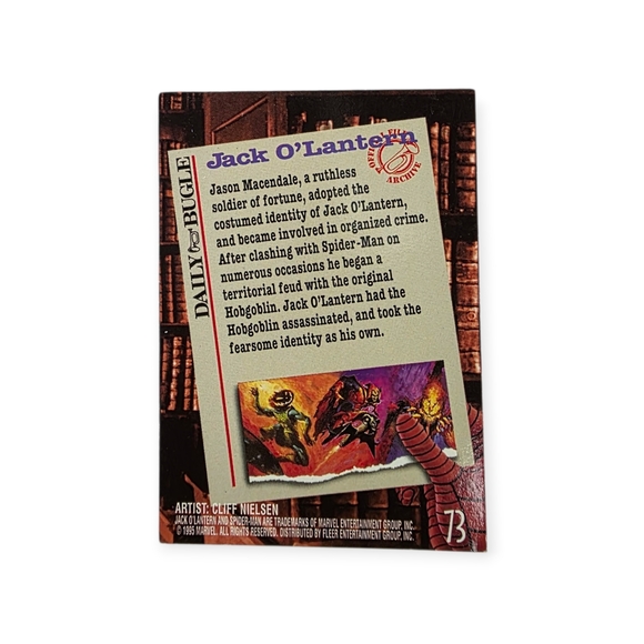 Vintage 1995 Fleer Ultra Spider-Man Jack O' Lantern Gold Foil Series #73 - Picture 2 of 2